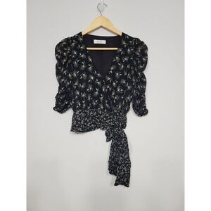 Bailey 44 Surplice Cropped 3/4th Sleeve Women's‎ XS Top